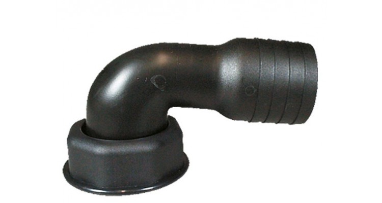 Stacionārās degvielas bākas šļūtenes pievienojums, 90 grādi,  50mm